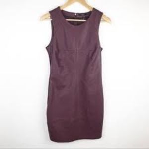Tart "Leather" Sleeveless Dress | Wine/Burgundy